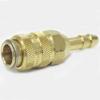 Nikro 860506 Brass 1/4in Barbed Female Dual Action 1/8in QD Coupler For Air Duct Cleaning